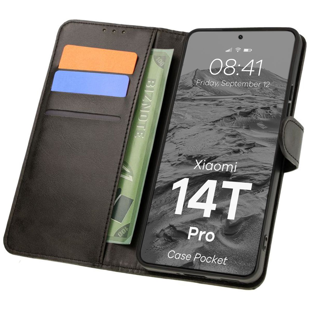 Etui z klapką Bizon Case Pocket do Xiaomi 14T Pro